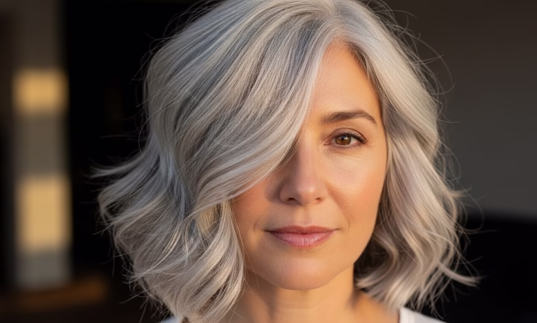 Frisuren für graue Haare 2025