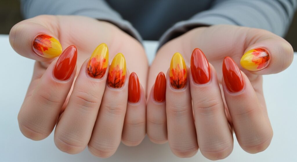 ideen herbst nägel farben