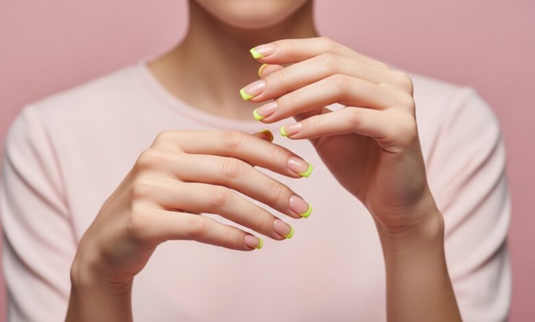 french nails farbig