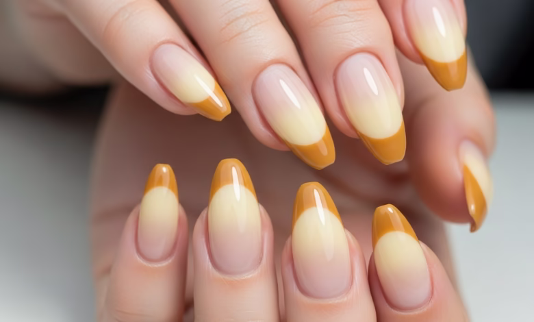 buttered french nails