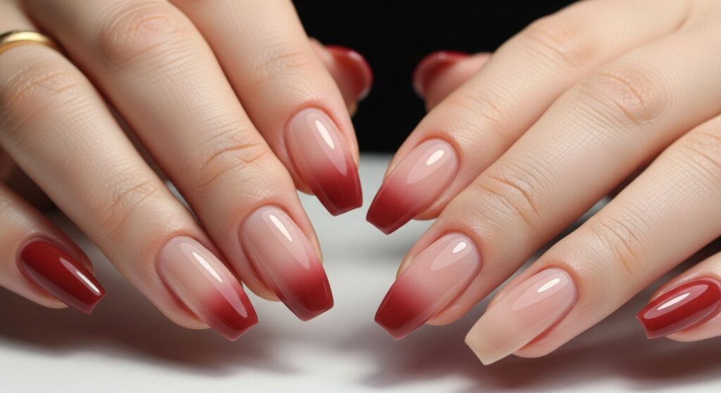 Babyboomer Nägel mit Farbe