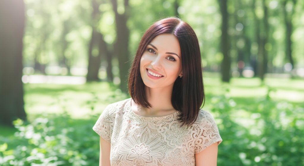 schulterlange haare stufig glatt