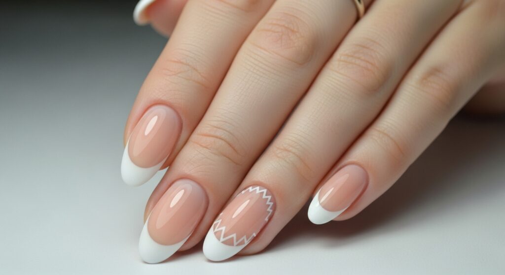 Nägel French Weiß