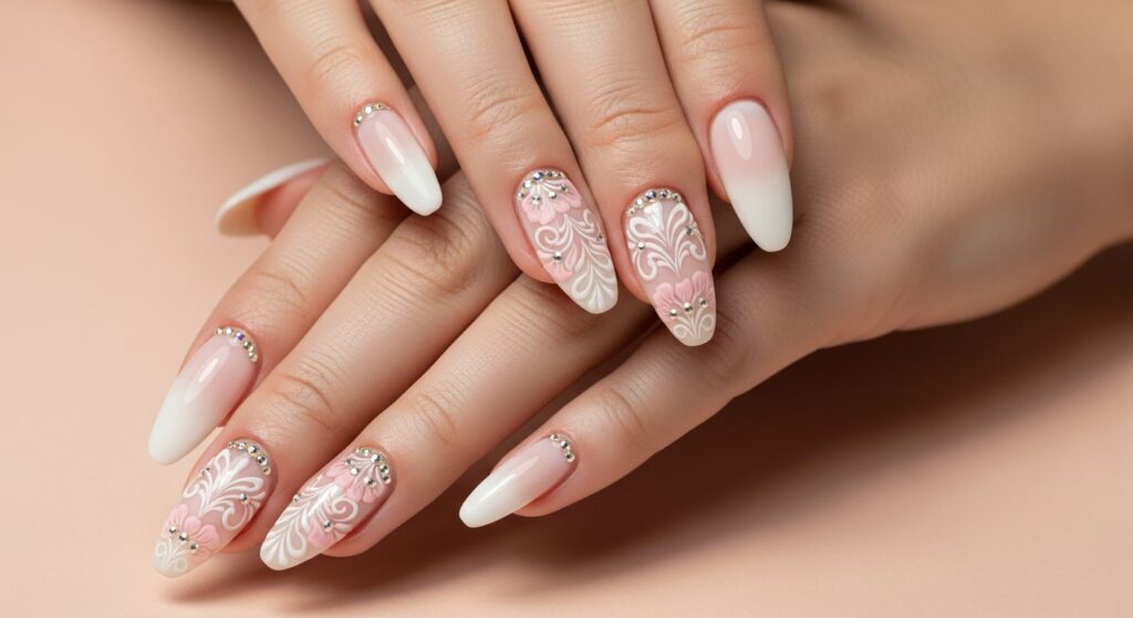 Acrylic Bridal Nails