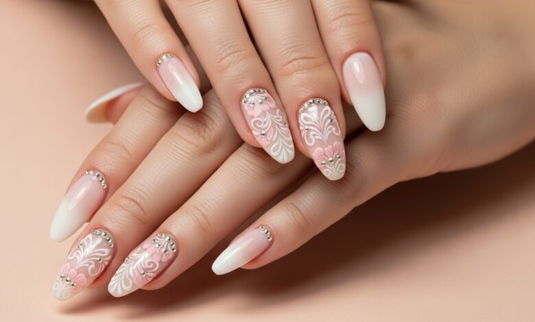 Acrylic Bridal Nails