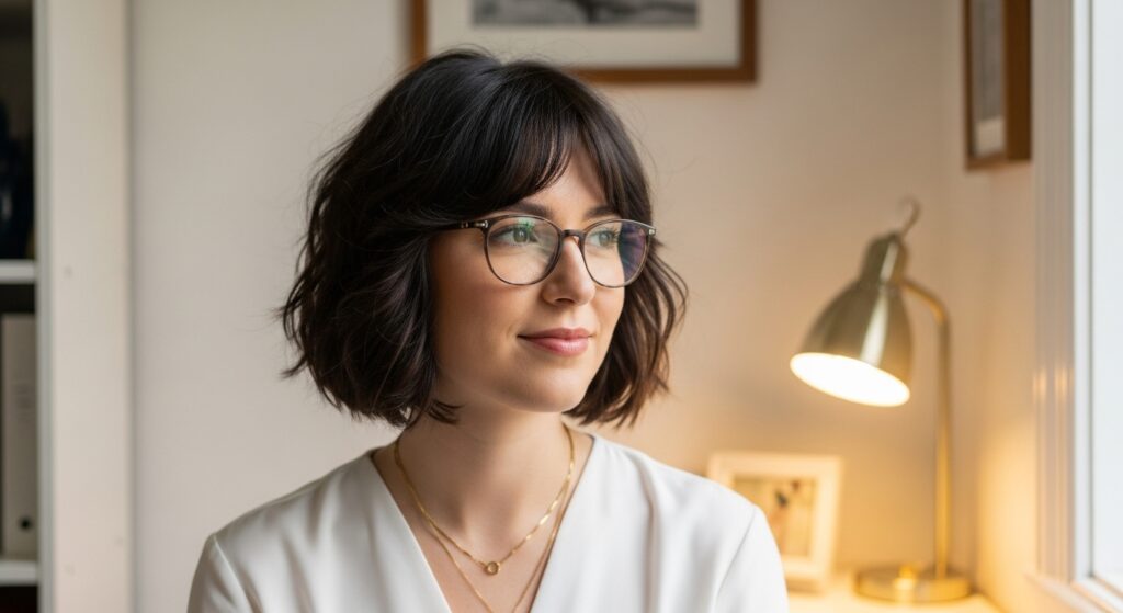 frech kurzhaarfrisuren mit brille