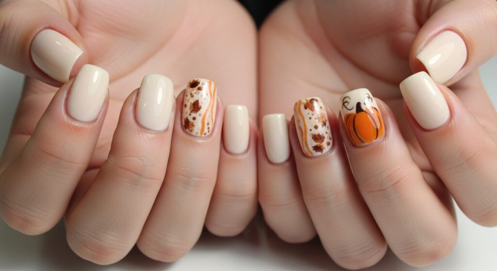 kurze nägel design schlicht