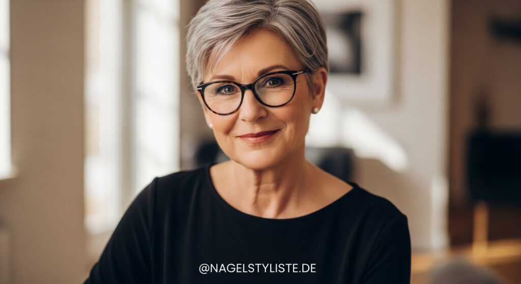 freche frisuren ab 60 mit brille
