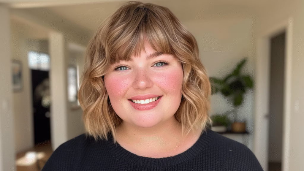 doppelkinn frisuren rundes gesicht