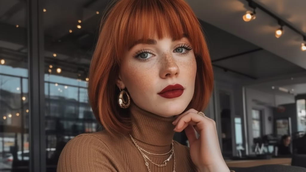 Rote glatte Haare Damen