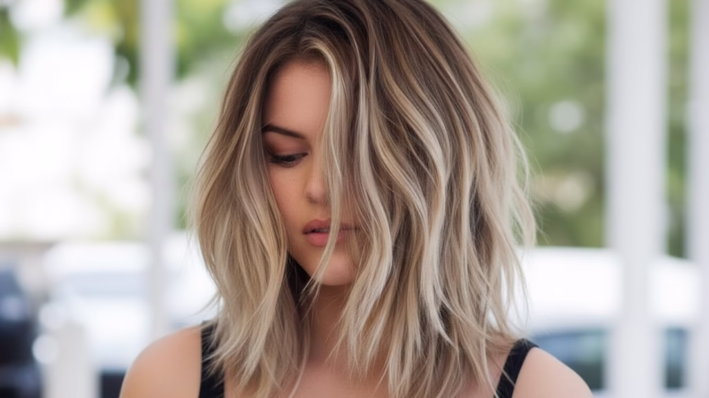 braune strähnen blonde haare