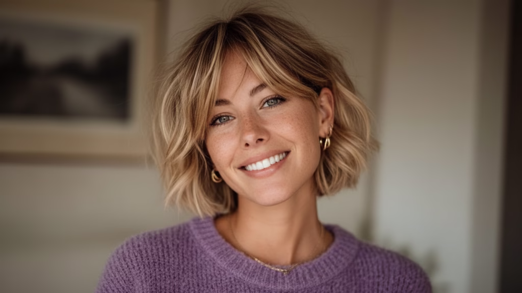 fransiger pony kurze haare