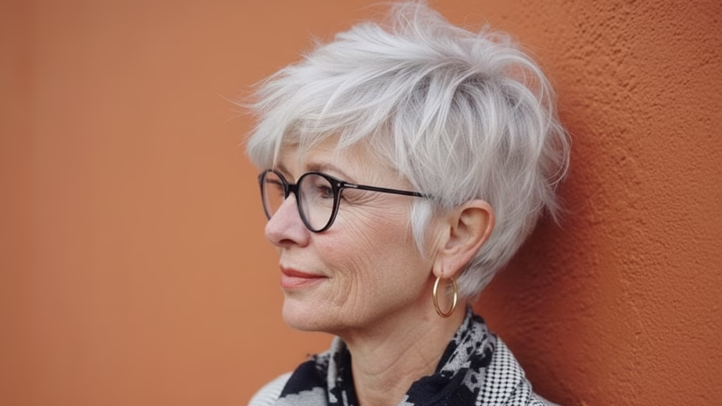 frisuren für ältere frauen mit brille