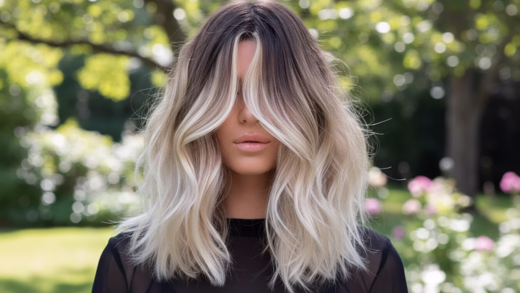 haare blond strähnen kühl