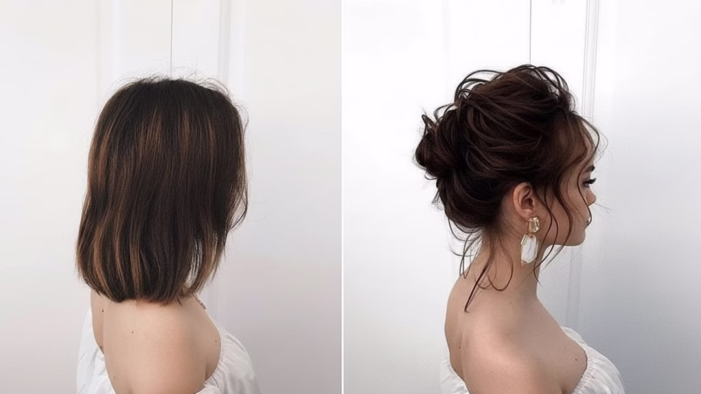 hochsteckfrisuren kurze haare