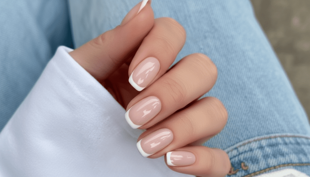 nägel french weiß