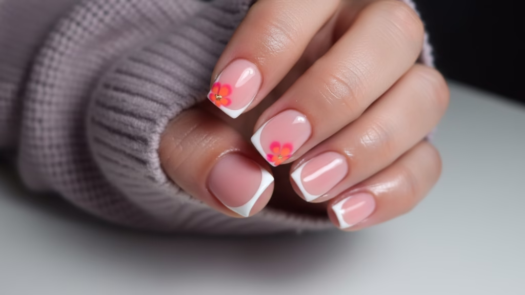 square nails kurz french