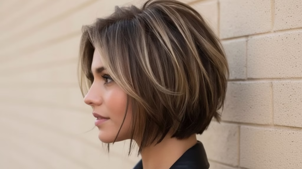 stufenschnitt glatte haare kurz