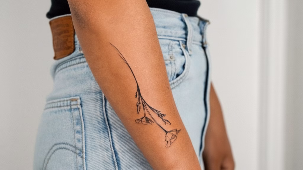 tattoo frauen blumen arm